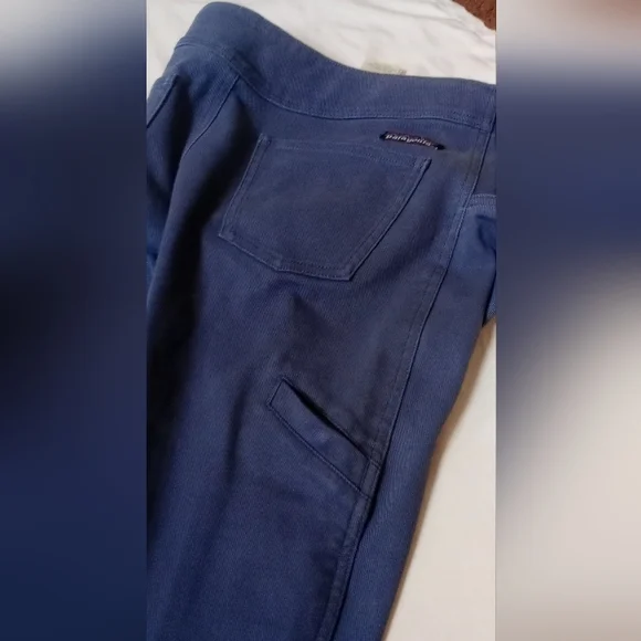 Patagonia Blue Slim Straight Pants Organic Cotton Stretch Size 4 - Picture 13 of 14